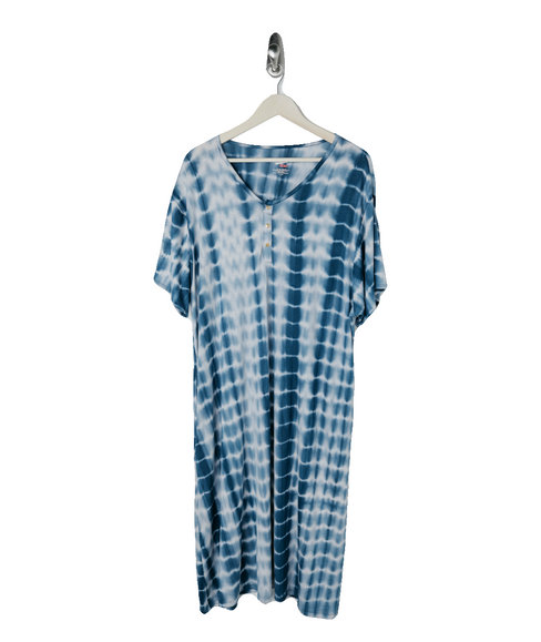 Blue Tie Dye 24/7 House Dress from Undercover Mama for Pregnancy, Breastfeeding and Everyday.