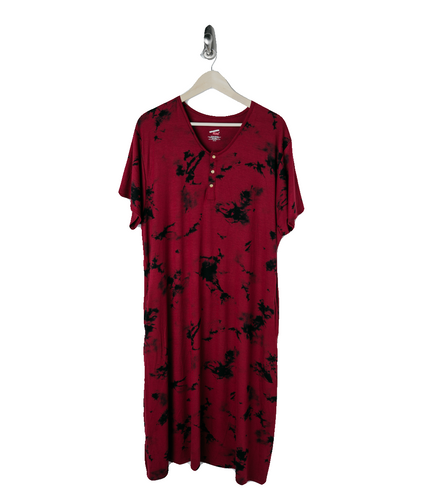 Maroon Tie Dye 24/7 House Dress from Undercover Mama for Pregnancy, Breastfeeding and Everyday.