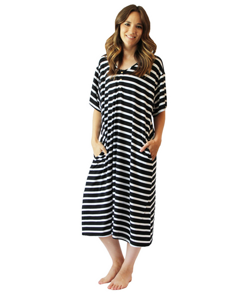Bold Stripe 24/7 House Dress from Undercover Mama