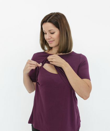 Plum Nursing Shirt from Undercover Mama