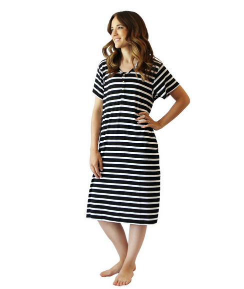 Bold Stripe 24/7 House Dress from Undercover Mama